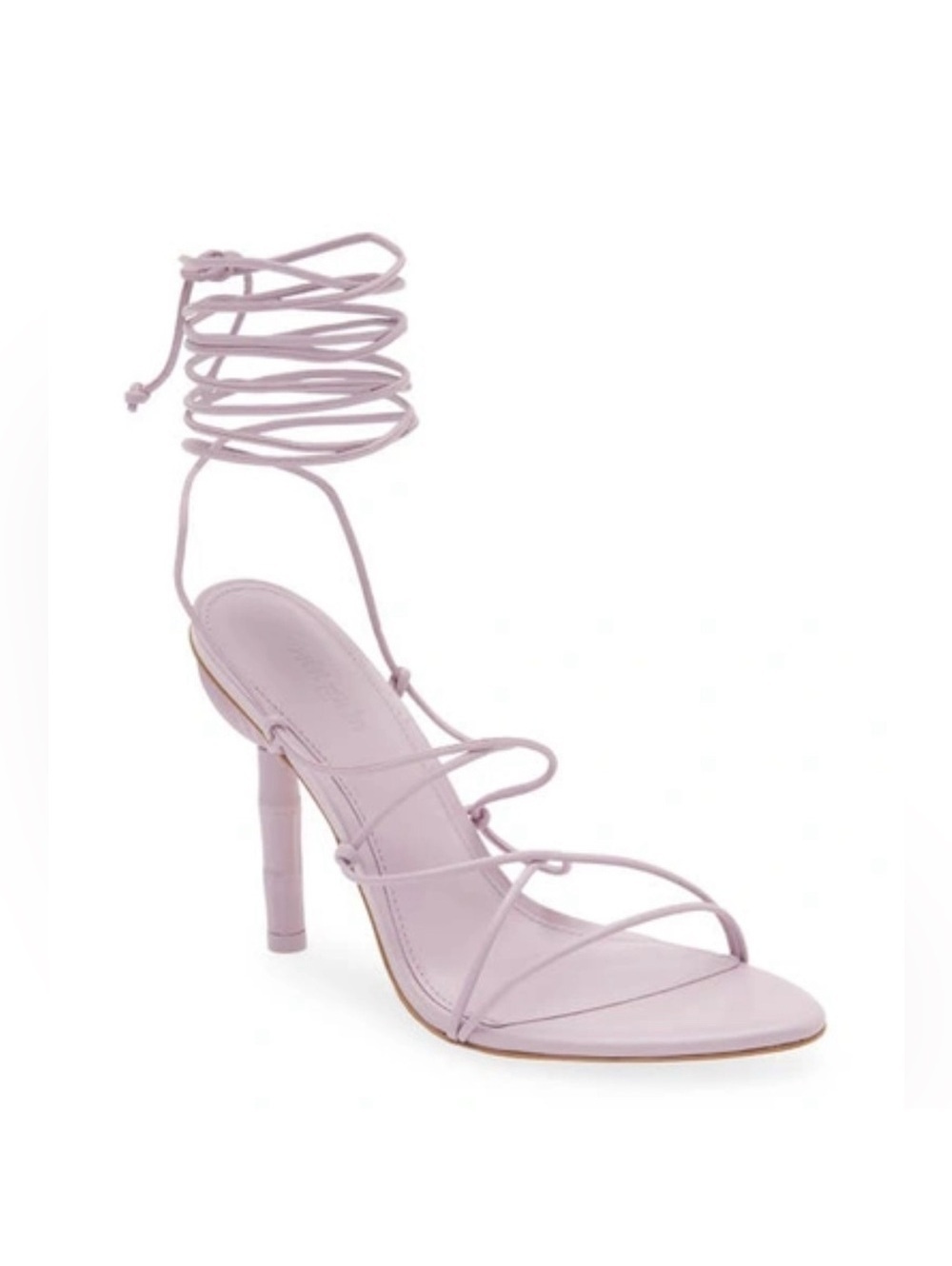 Cult Gaia Soleil Lace Up Strappy Heel Sandals in Lavender, EXCELLENT, Size 42